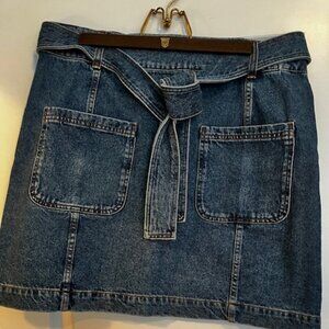 Sezane, Gillie Skirt, Denim, Size 14